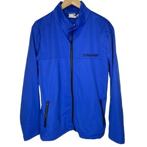 Cinch Blue Men's full zip softshell Jacket with zip pockets large